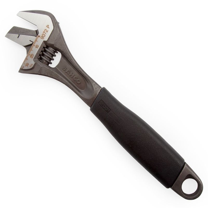 Bahco 9072P Black ERGO Adjustable Wrench Reversible Jaw 10in BAH9072P