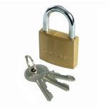 Silverline 40mm Brass Padlock MSS03 Solid Brass Body