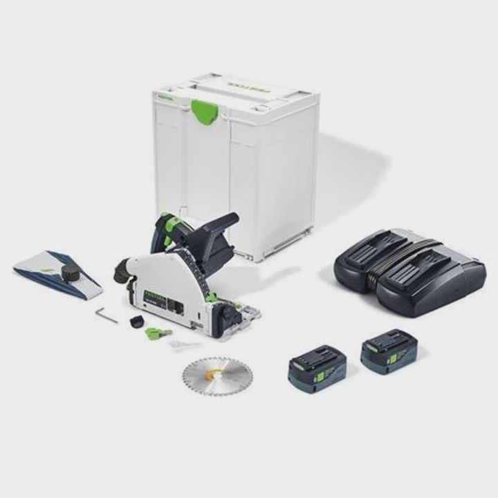 Festool TSC 55 KEBI-Plus/XL GB 36V Plunge-Cut Saw With 2 x 5.0Ah Batteries Charger - 577343