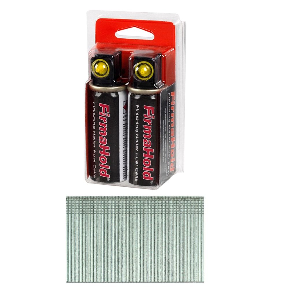 FirmaHold 19mm 16 Gauge 2000 Straight Collated Brad Nails With 2 Fuel Cells BG1619G