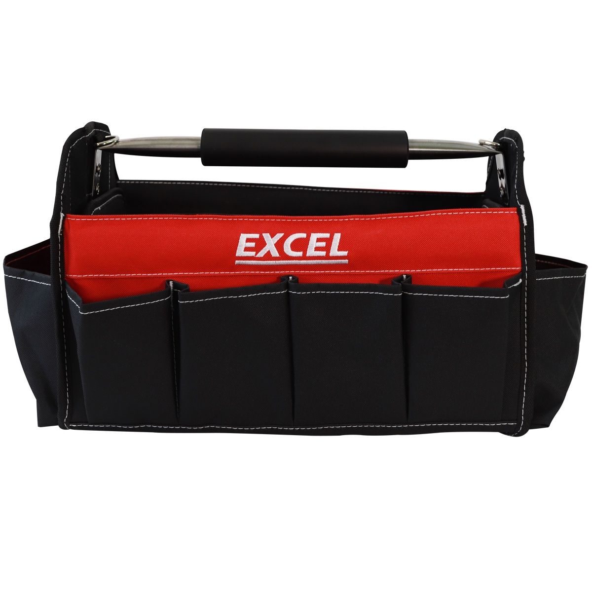 Excel 16" Tote Bag Black & Red with 15 Pockets