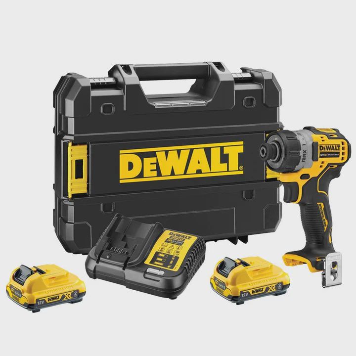 Dewalt DCF601D2 12V Brushless Sub Compact Screwdriver with 2 x 2.0Ah Batteries Charger &amp; Case