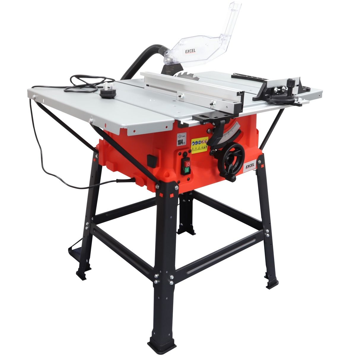 Excel 250mm Table Saw 240V/1800W with Legstand Side Extensions &amp; Blade