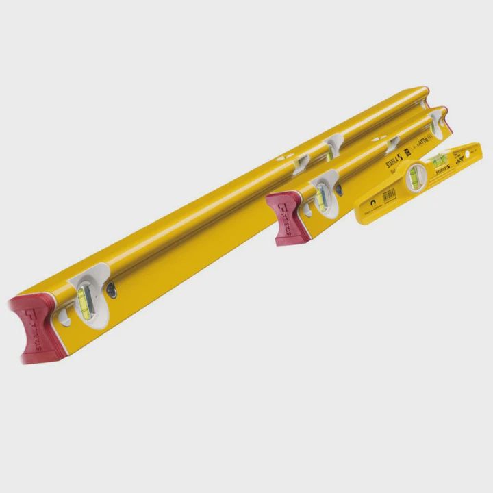 Stabila STBRTYPESET2 3 Pcs R-Type 300 Spirit Level Set (61cm &amp; 122cm + 25cm Torpedo) - 20025