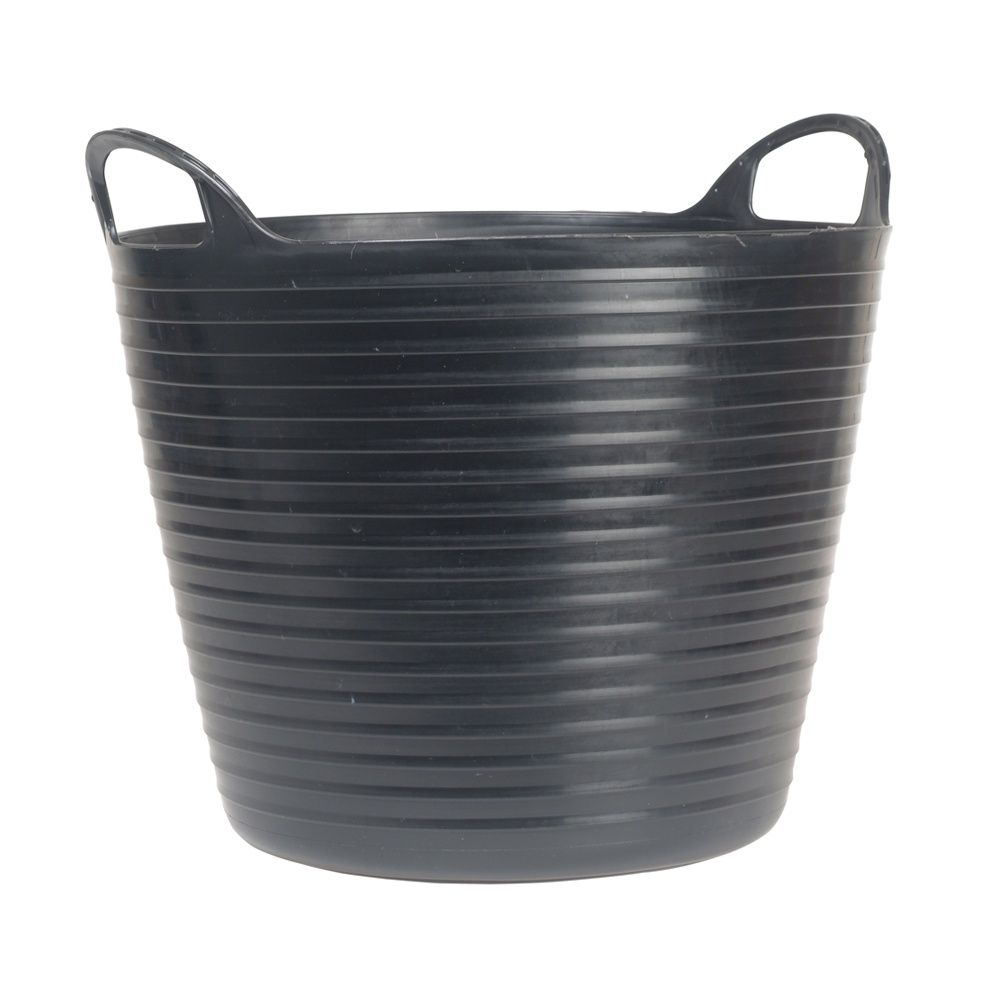 Faithfull FAIFLEX42B Heavy-Duty Polyethylene Flex Tub Black 42 Litres