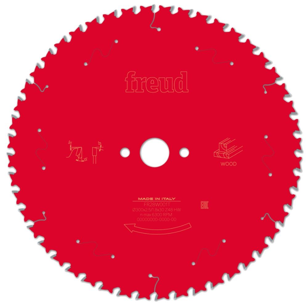 Freud 300mm Wood Table Saw Blade 48T F03FS09784 300mm x 30mm x 48T