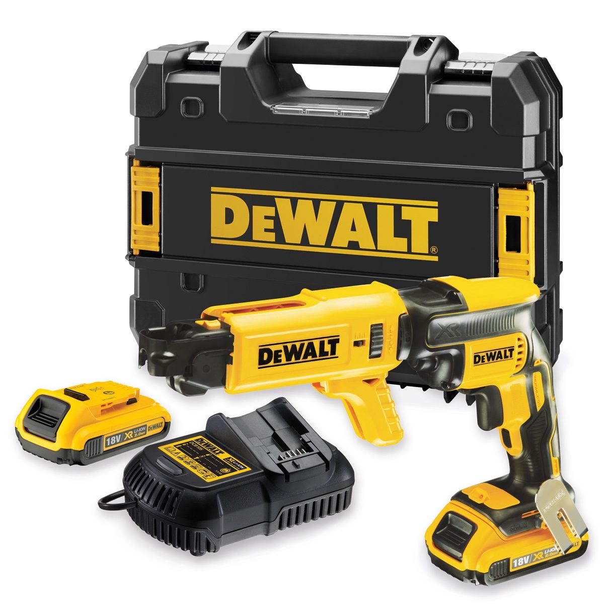 Dewalt DCF620D2K 18V Brushless Collated Drywall Screwdriver with 2 x 2.0Ah Batteries &amp; Charger In Case