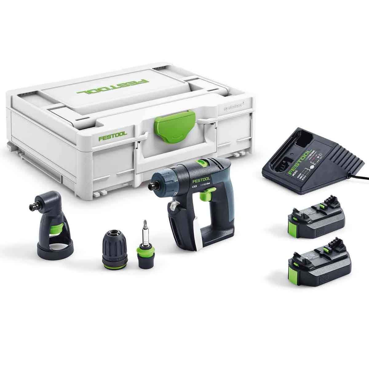 Festool CXSLI2.6SET 10.8V Drill Driver with 2 x 2.6Ah Battery 576094