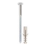 Timco 08100CSCNP Coach Screw and Nylon Plugs 8 x 100mm Pack of 2