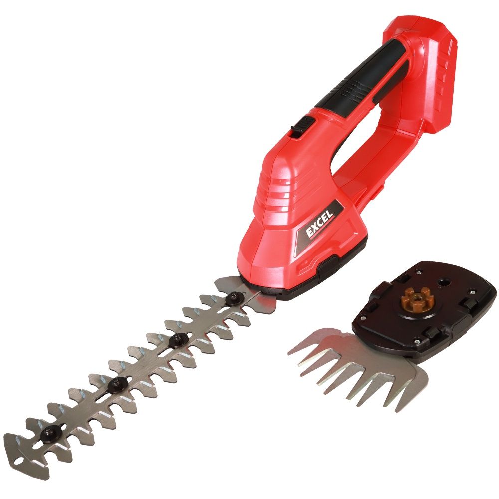 Excel 18V 200mm Hedge Trimmer Cutter &amp; Grass Shear 2-In-1 Body Only (No Battery &amp; Charger)