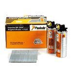Paslode 300271 16g x 38mm ELGV Angled Electro Galvanised Brads Nails Fuel Pack 2000 with 2 Fuel Cells