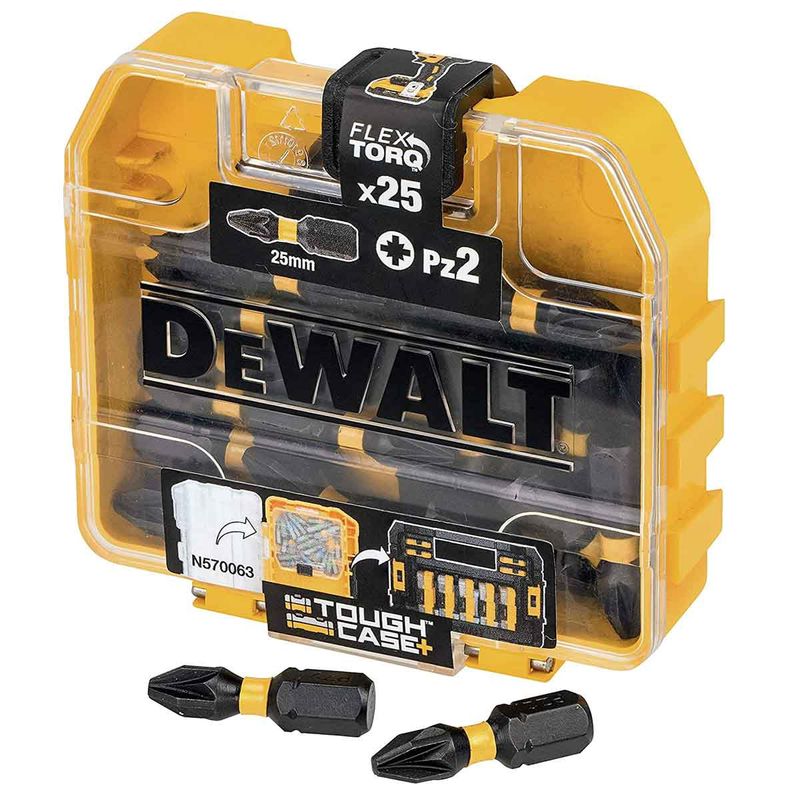 DeWalt DT70556T-QZ PZ2 25mm Extreme Impact Torsion Screwdriver Bit Box - Pack of 25