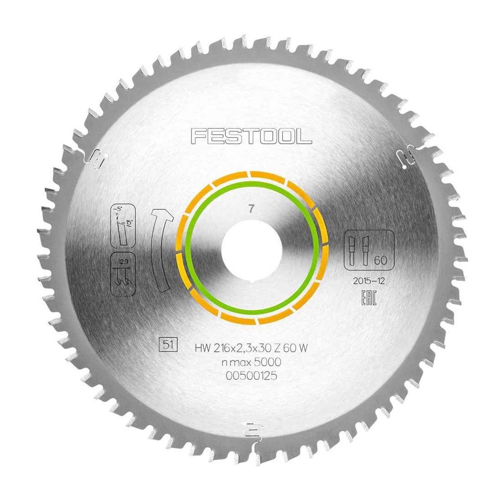 Festool 216mm 60T Mitre Saw Blade 500125