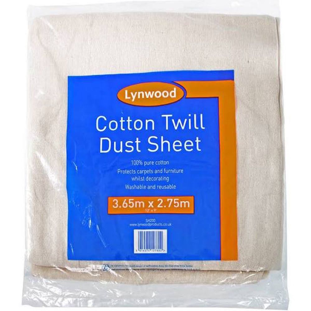 Lynwood 3.65m x 2.75m Cotton Twill Dust Sheet