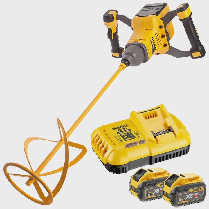 Dewalt DCD240X2 54V Flexvolt Brushless Paddle Mixer with 2 x 9.0Ah Batteries &amp; Charger