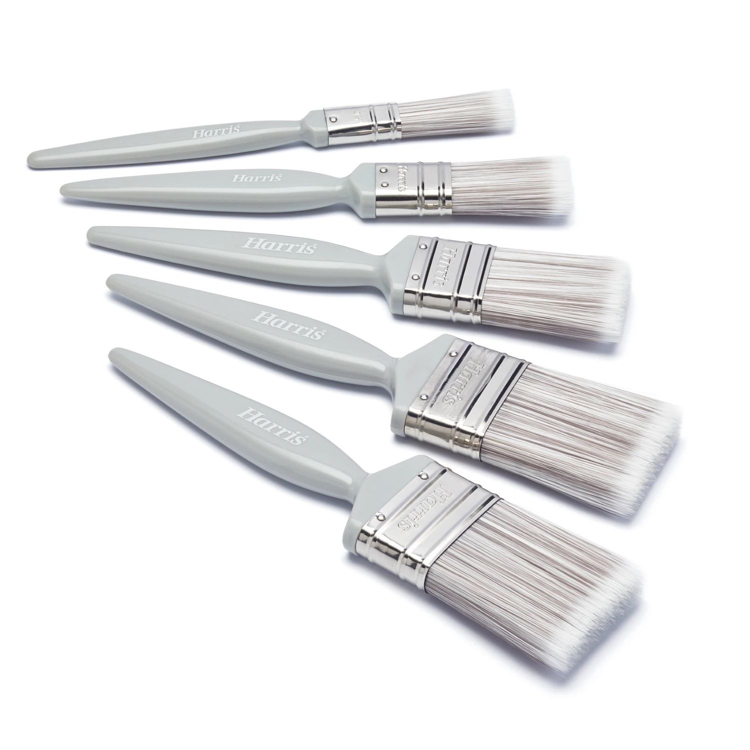 Harris Pack of 5 Flat Paint Brush Set Essentials For Walls &amp; Ceilings 101011006