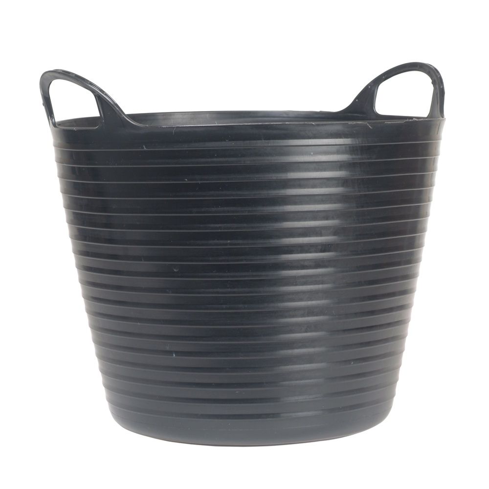 Faithfull FAIFLEX60B Heavy-Duty Polyethylene Flex Tub Black 60 Litres