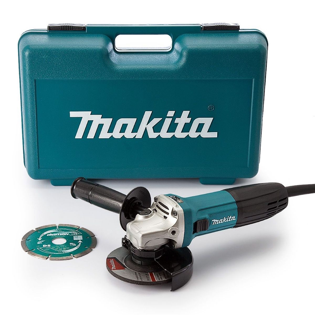 Makita GA4530RKD 115mm/4.5&quot; Angle Grinder With Case &amp; Diamond Blade 110V