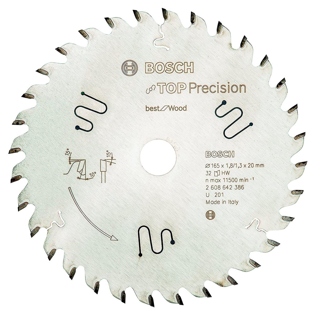 Bosch 165mm 32T Wood Plunge Saw Blade 2608642386