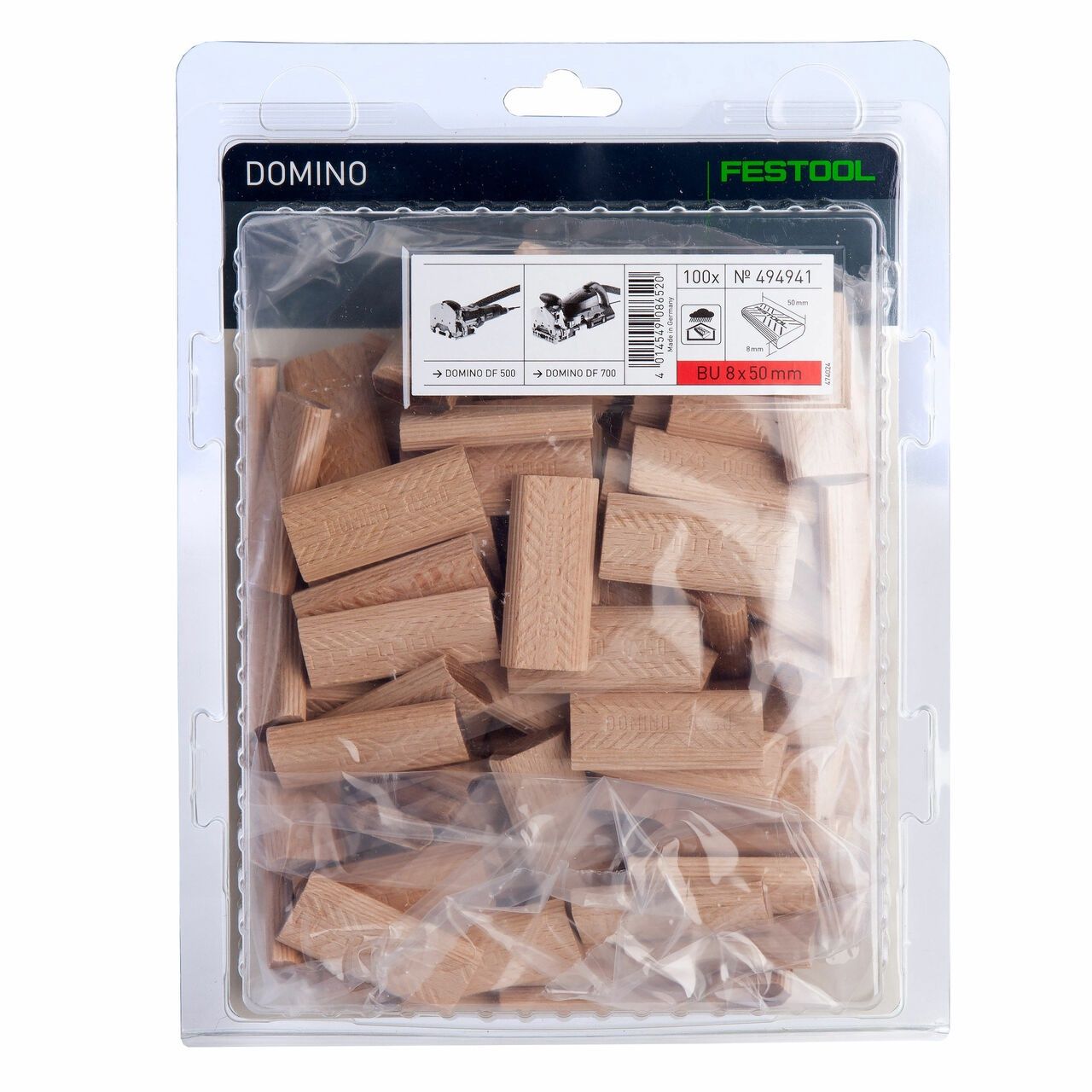 Festool 494941 D 8X50/100 BU Domino 8x50mm - Pack of 100