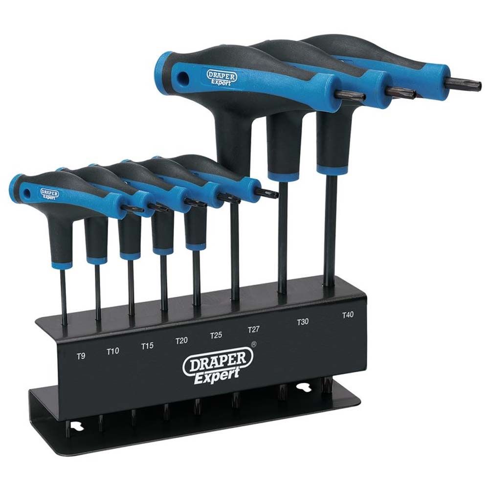 Draper Soft Grip &#39;T&#39; Handle TX-STAR Key Set of 8 Piece - 33872