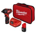 Milwaukee M12SET1D-152B 12V Screwdriver with 2 x 1.5Ah Batteries Charger &amp; Bag 4933448797