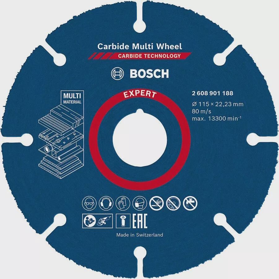 Bosch 115mm Carbide Multi Wheel For Mini Grinders 2608901188