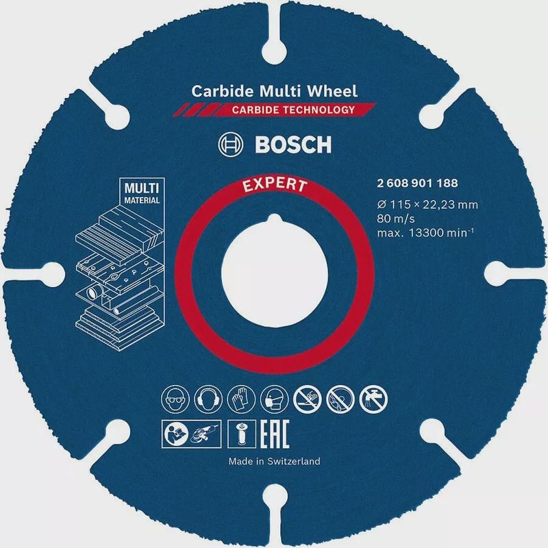 Bosch 115mm Carbide Multi Wheel For Mini Grinders 2608901188