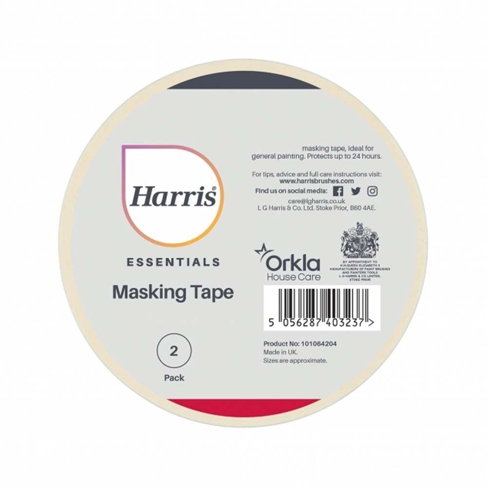 Harris Essentils Masking Tape 24mm x 25M 2 Pack 101064204