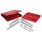 Milwaukee 3/8&#39;&#39; Drive Ratchet &amp; Socket Set Metric Imperial 56 Piece 4932464946