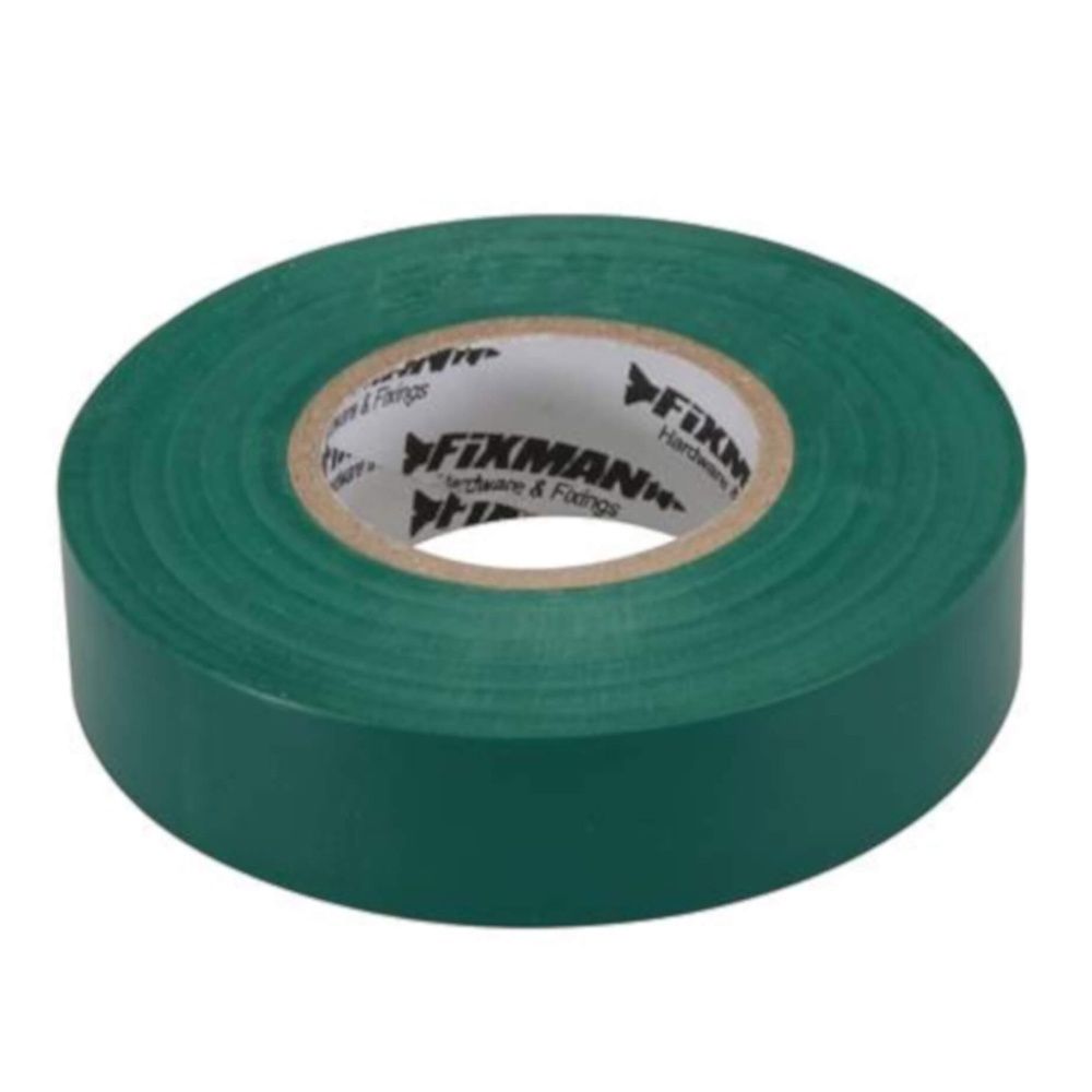 Fixman 19mm x 33m Electrical Insulation Tape Green 188154