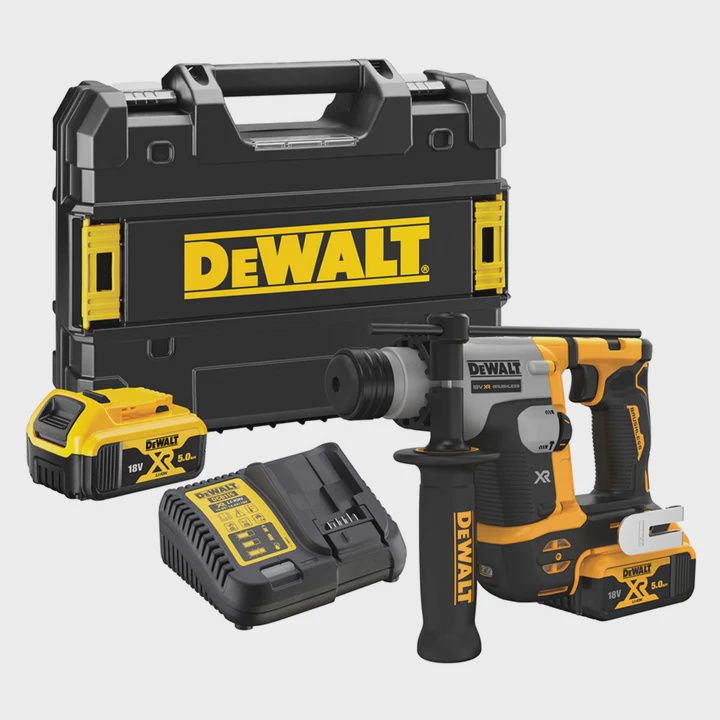 Dewalt DCH172P2 18V XR SDS Plus Rotary Hammer With 2 x 5.0Ah Batteries Charger &amp; Case