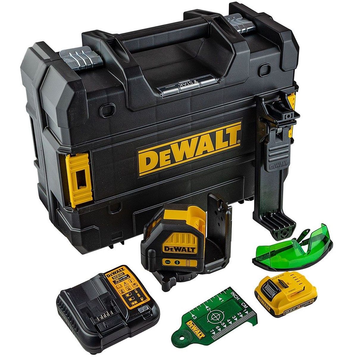 Dewalt DCE088D1G 10.8V Self-Levelling Green Cross Line Laser With 2.0Ah Battery Charger