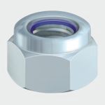 Timco M12 P Nylon Nut DIN 982 BZP Zink Plated (4/Tim Pack) 12NPP