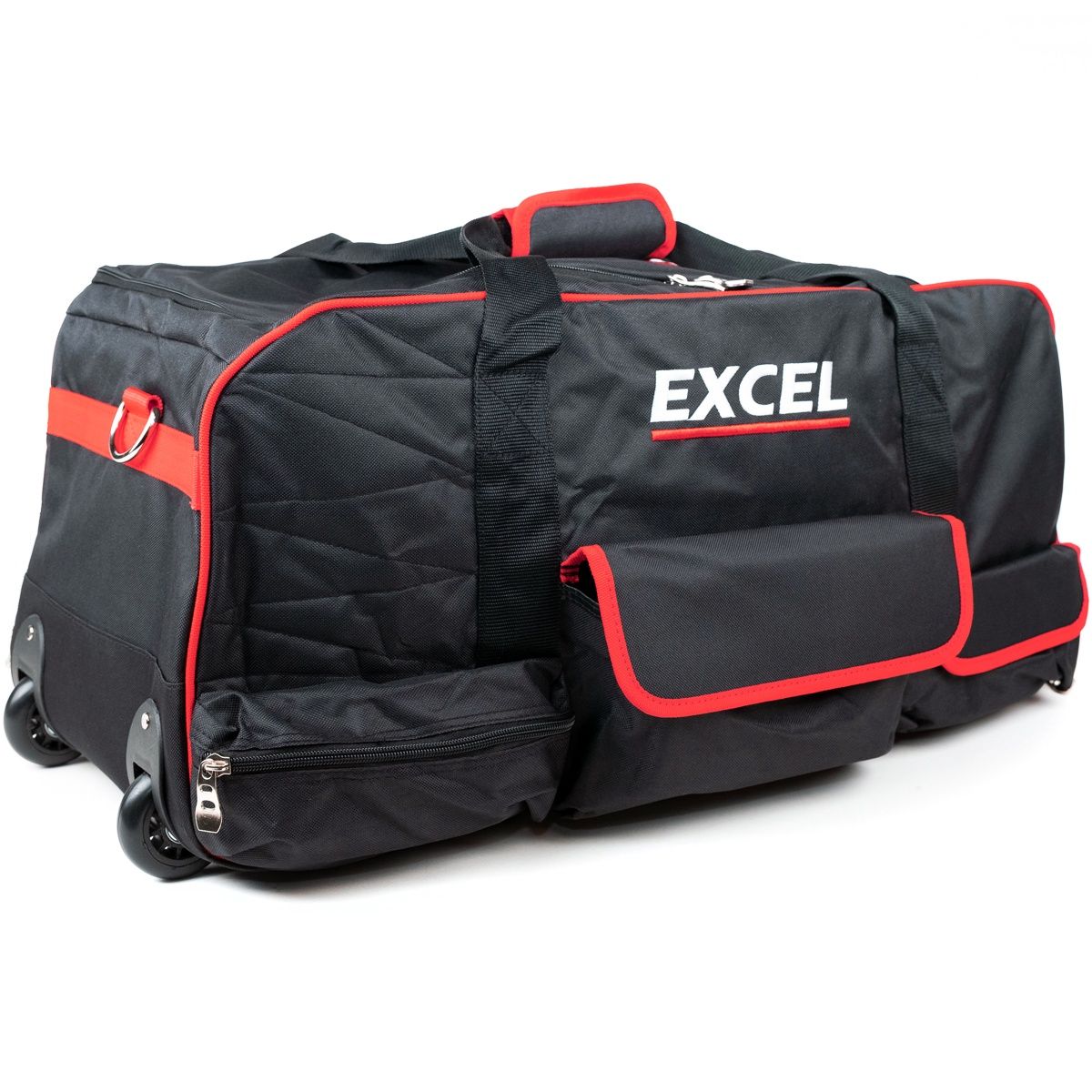 Excel 26&quot; Heavy Duty Padded Tool Bag Red with Wheels