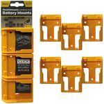 StealthMounts DeWalt 18V &amp; Flexvolt Battery Mounts Pack of 6 SMT-BM-DW20-YLW