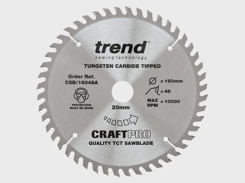 TREND CSB/16048A 160MM X 20MM X 48T CRAFT SAW BLADE
