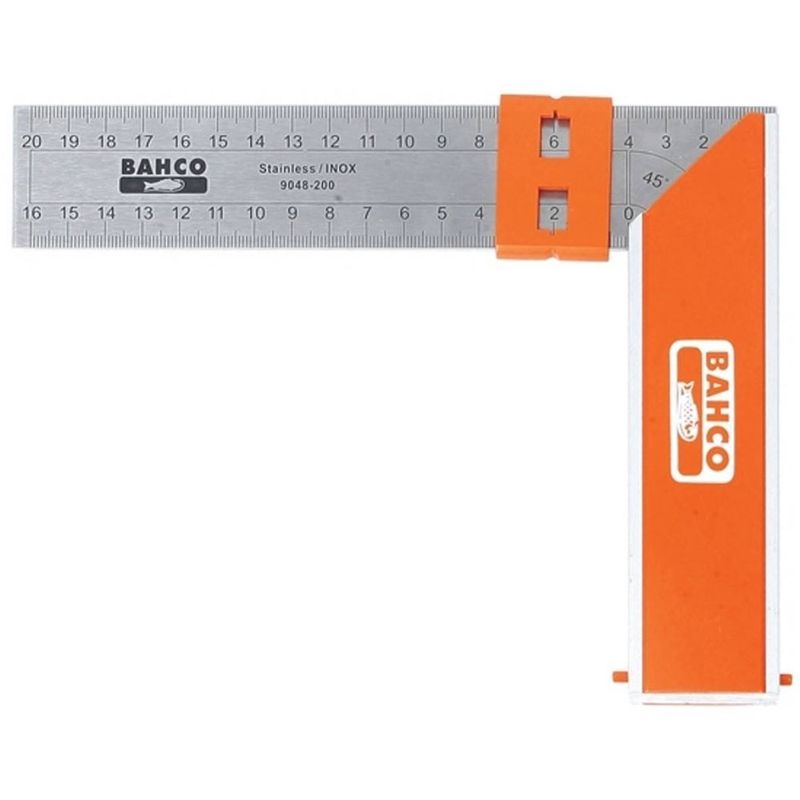 Bahco BAH9048250 250mm 10" Aluminium Block & Steel Try Square