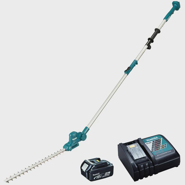 Makita DUN461WRT 18V LXT Brushless Adjustable Head Pole Hedge Trimmer inc 1 X 5.0AH Battery
