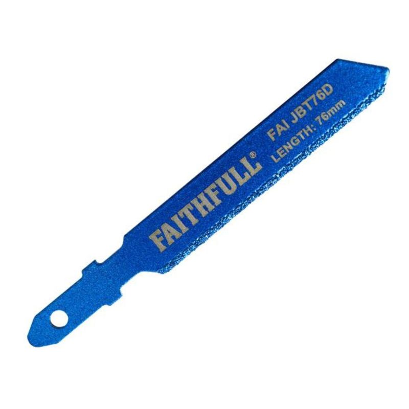 Faithfull 76mm Jigsaw Blade Diamond Grit Cutting Situations FAIJBT76D