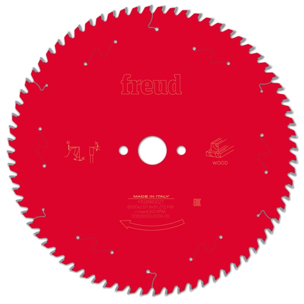 Freud 300mm x 30mm x 72T Table Saw Blade for Wood F03FS09785 300mm x 30mm x 72T