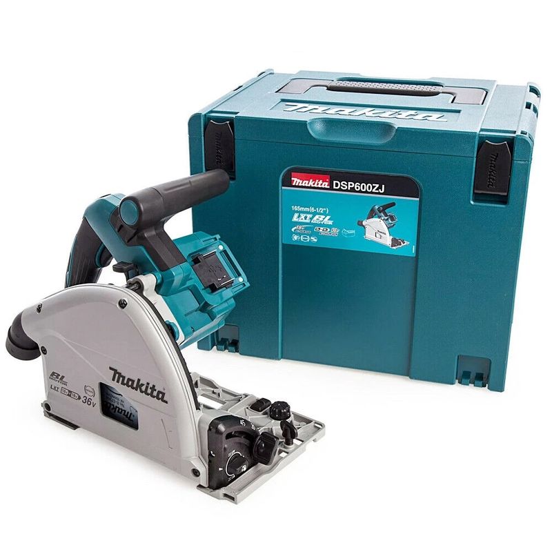 Makita DSP600ZJ 36V LXT Brushless 165mm Plunge Saw Body with Makpac Case