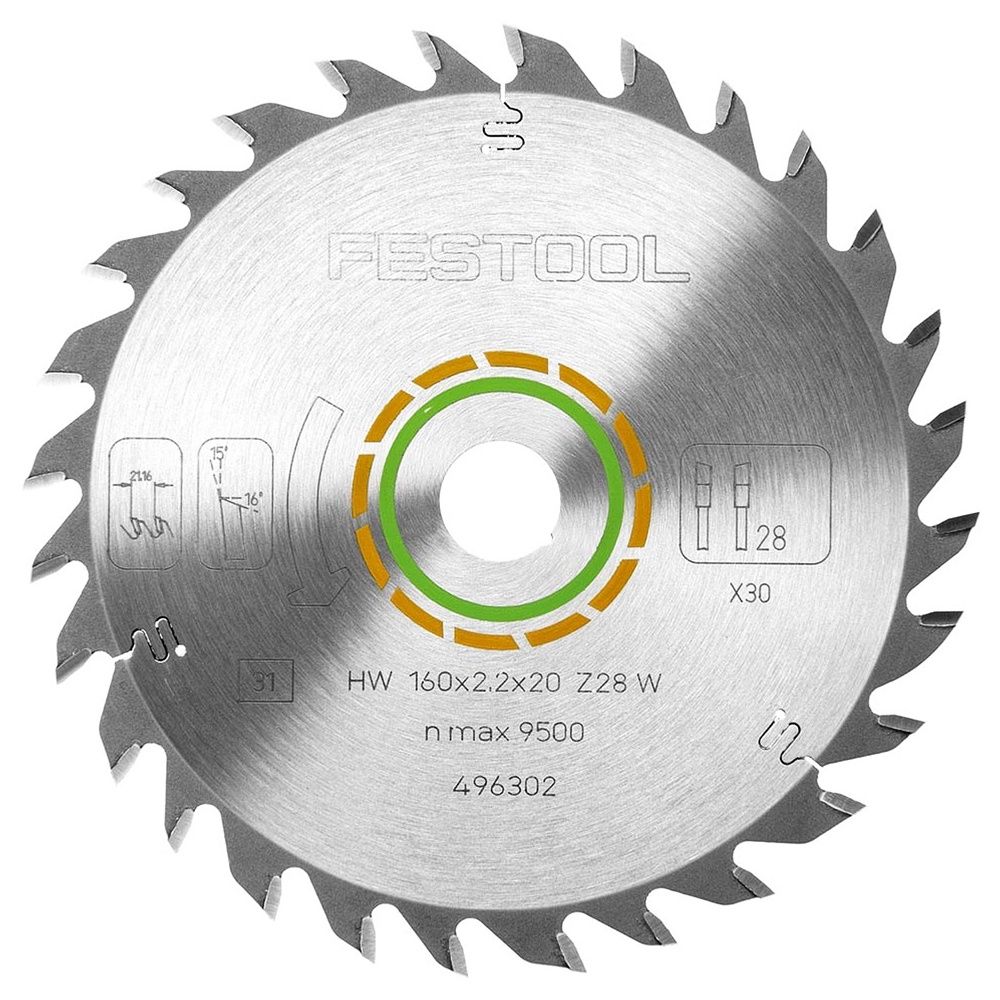 Festool 160mm 28T Universal Saw Blade 496302