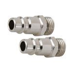 Silverline Euro Bayonet Coupler 1/4&quot; BSP Male Thread Pack Of 2 - 237618