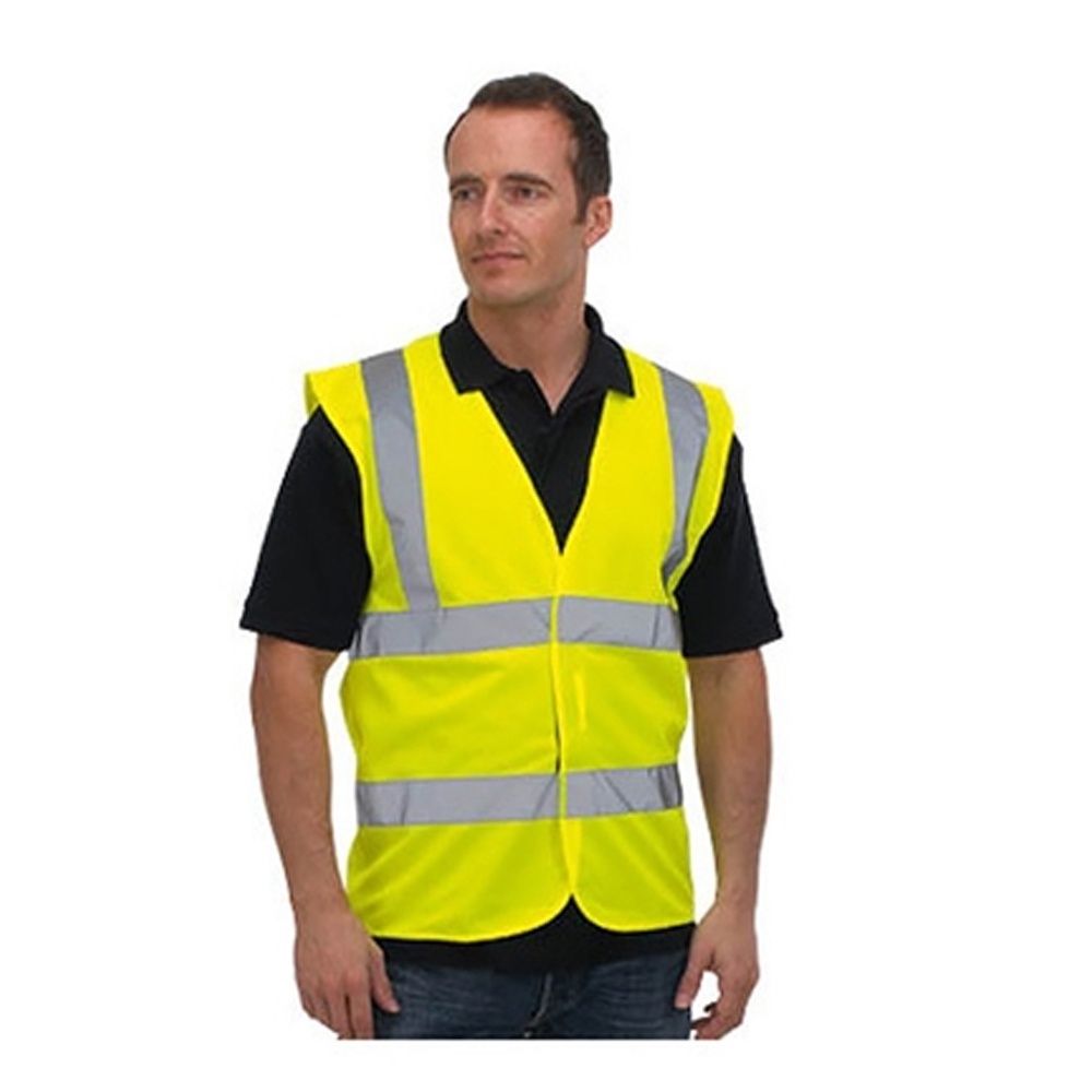 KeepSAFE Hi-Vis Yellow Standard Waistcoat - Size L 659032