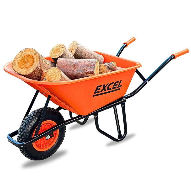 Excel Heavy Duty 100L Wheelbarrow HDPE Plastic Tray