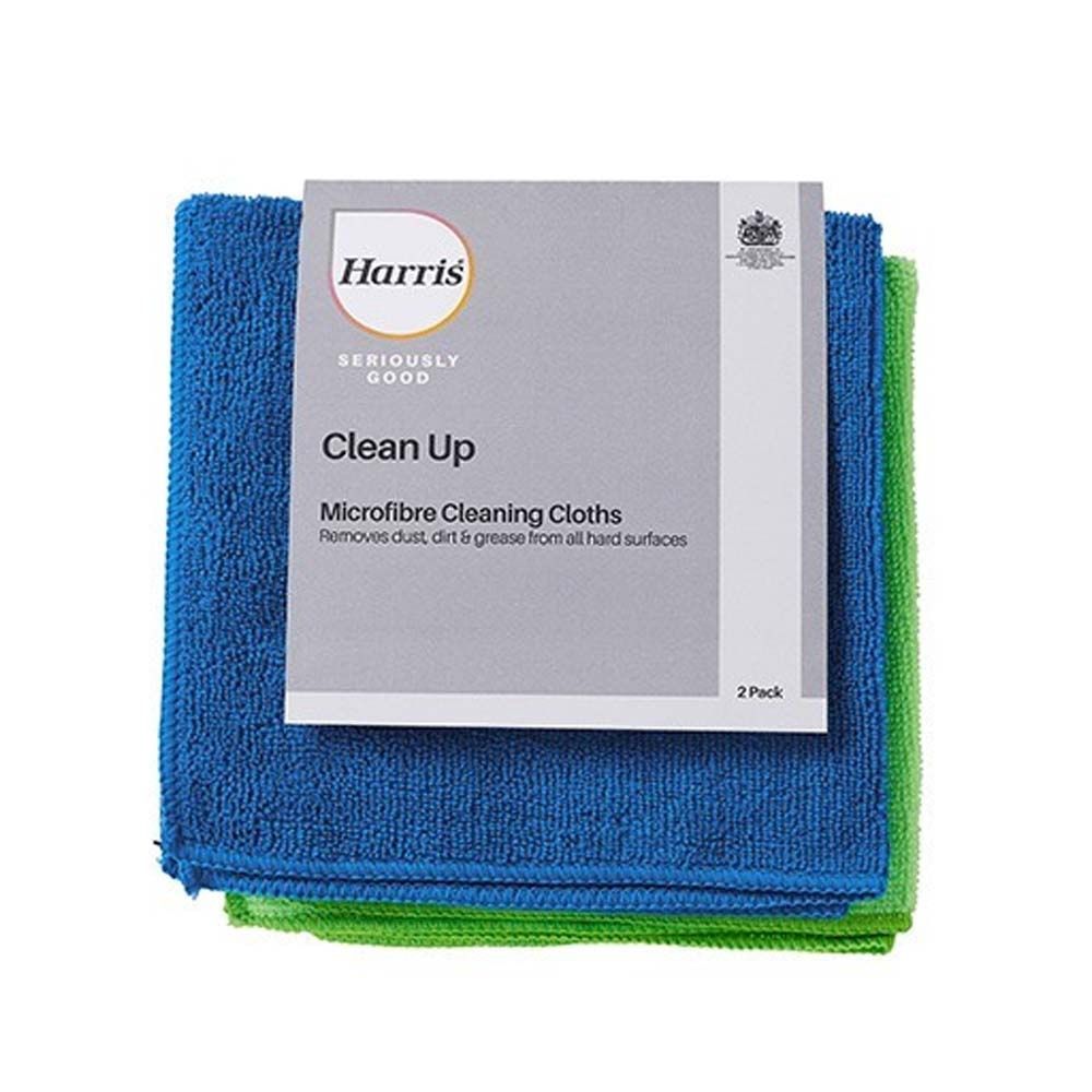 Harris Seriously Good Microfibre Cleaning Cloths 2pk 102114005