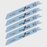 Bosch S922EF 150mm BIM Flexible Reciprocating Saw Blades for Metal Pack of 5 - 2608656015