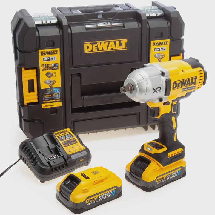 DeWalt DCF900H2T-GB 18V XR Brushless 1/2” Impact Wrench with 2 x 5.0Ah Batteries & Charger6