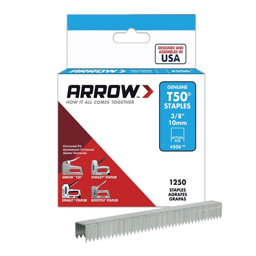Arrow T50 Staples Box 1250 6mm 1/4in ARRT5014S